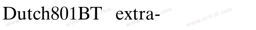 Dutch801BT   extra字体转换